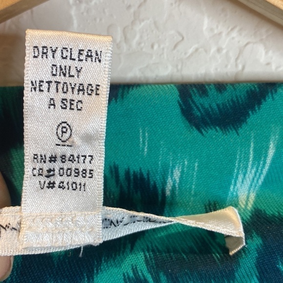 𝅺Diane von Furstenberg Turquoise Oletta Silk Faux Wrap Dress - Picture 7 of 10